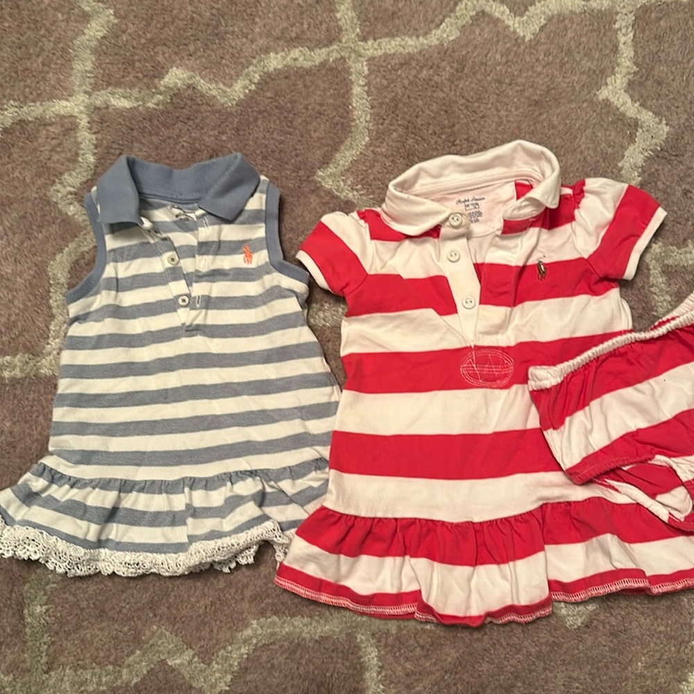 Ralph Lauren - Girls 9 M striped dress set